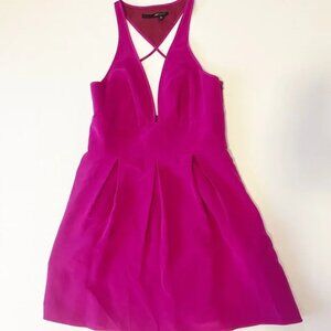 JayGodfrey Fuschia Silk Racerback Mini Dress